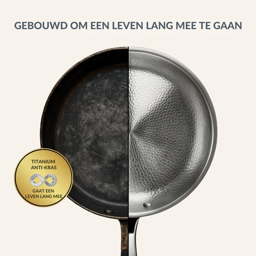 Titanium Gehamerde Pan Pro
