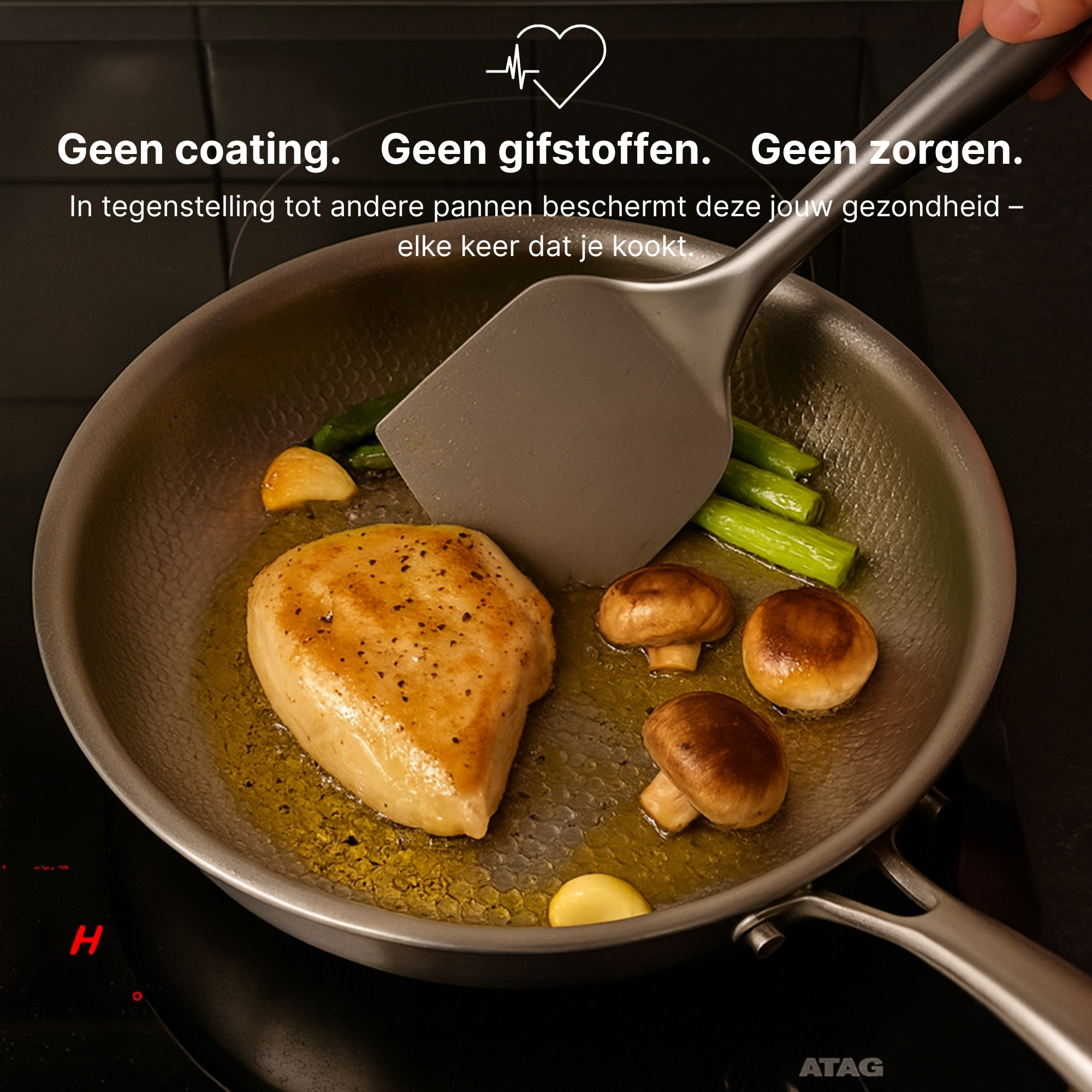 Titanium Gehamerde Pan Pro