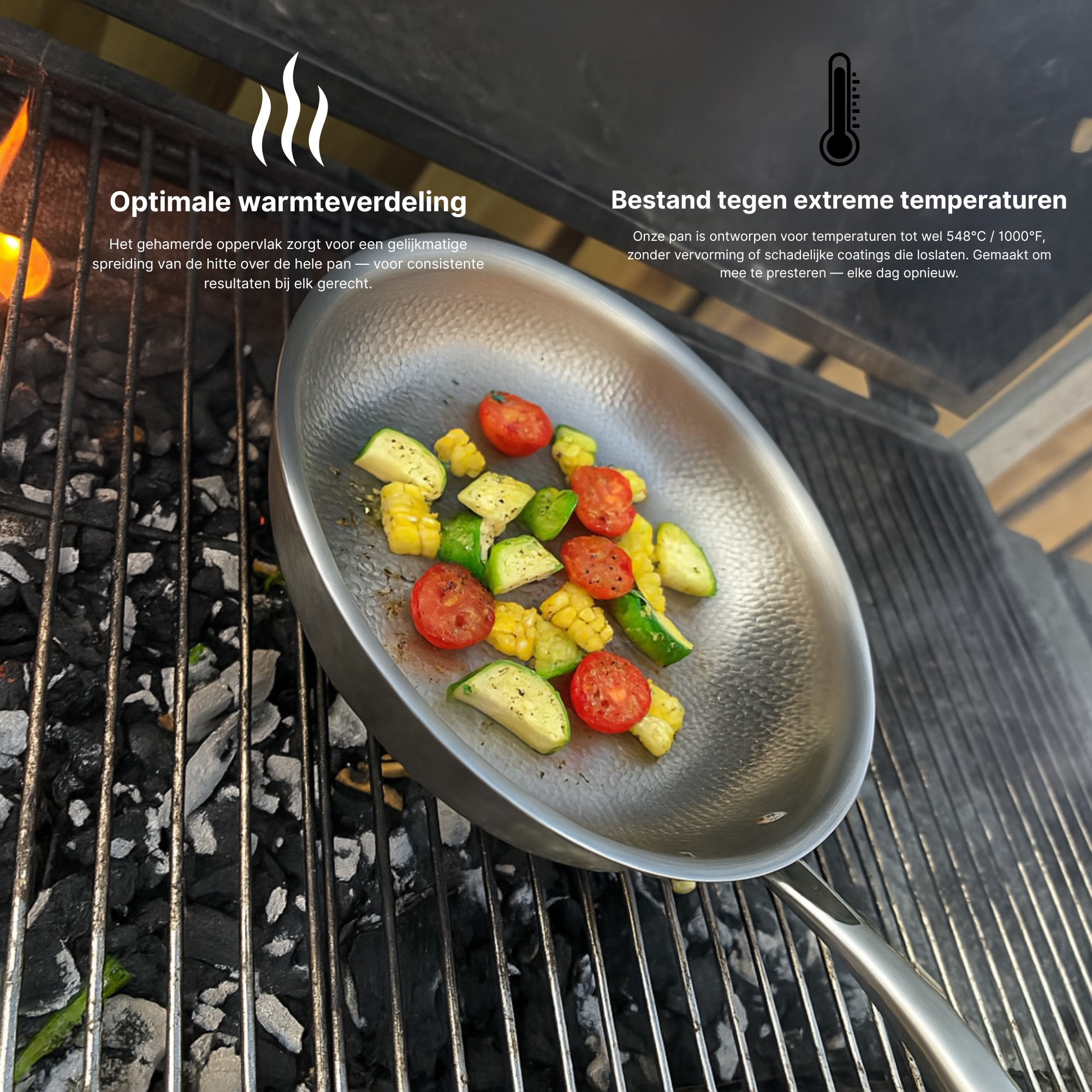 Titanium Gehamerde Pan Pro