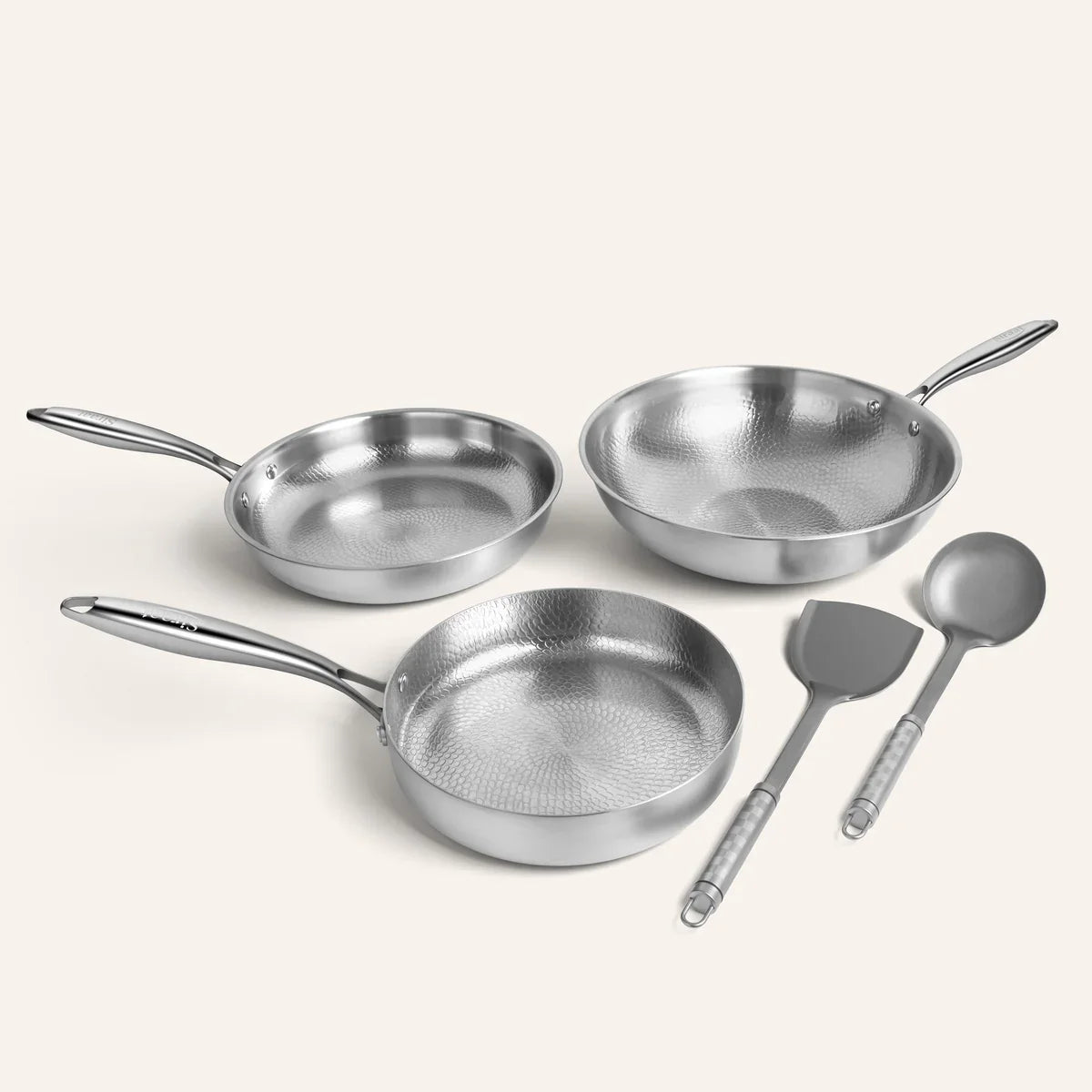 Titanium Gehamerde Kookset Pro